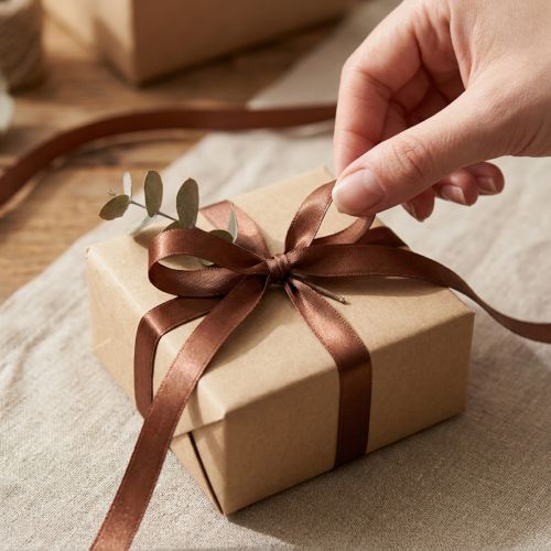 Gift ribbon brown satin ribbon decorative ribbon 6mm 50m | Floristik24.co.uk