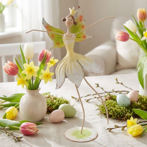 Table decoration spring flower elf fairy metal decoration 25x10x37.5cm | Floristik24.co.uk