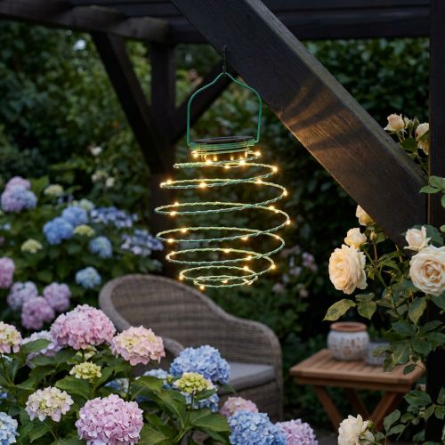 Solar garden light green 22cm with 25LEDs warm white | Floristik24.co.uk