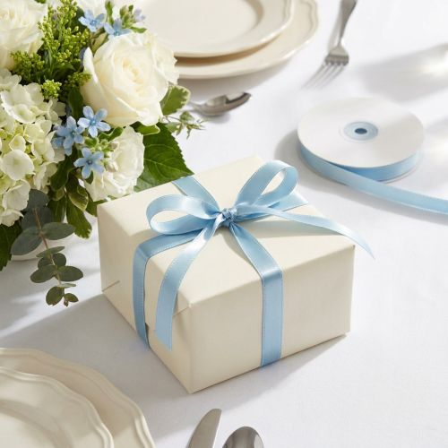 Gift and decoration ribbon 10mm x 50m light blue | Floristik24.co.uk
