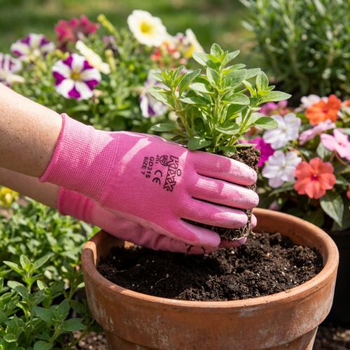 Kixx garden gloves size 7 pink, pink | Floristik24.co.uk
