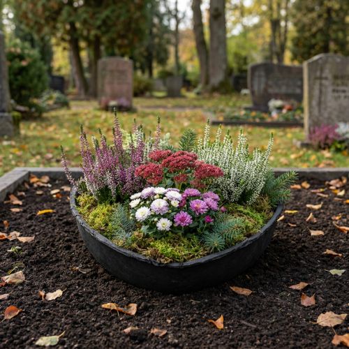 Oasis Black Biolit Planter Heart Flower Pot Heart Black 34cm | Floristik24.co.uk