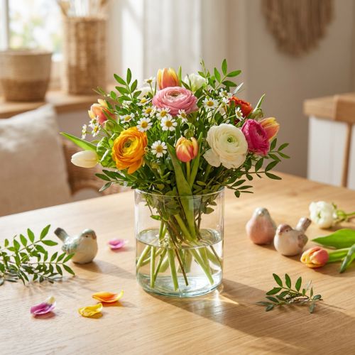 Glass vase, flower vase,