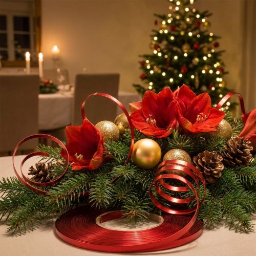 Red aluminum flat wire, 5mm x 10m, decorative florist wire | Floristik24.co.uk
