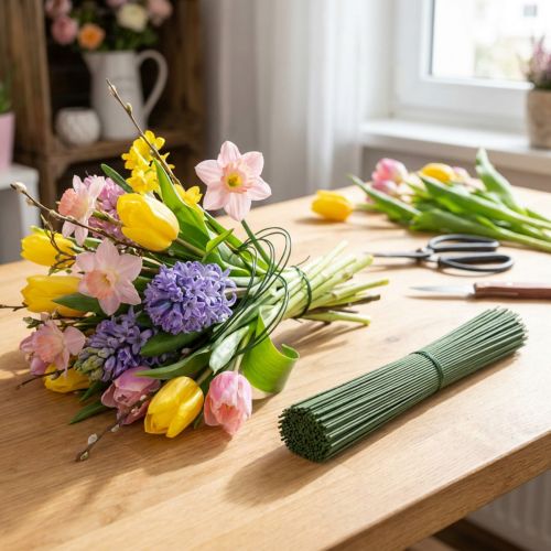 Product Gerbera Wire Floristry Wire Green 1.0/500mm 2.5kg
