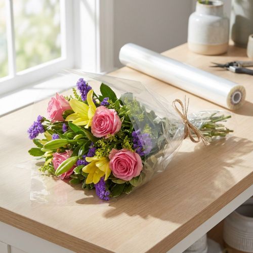 Flower decoration foil flower foil clear 50cm x 1000m | Floristik24.co.uk
