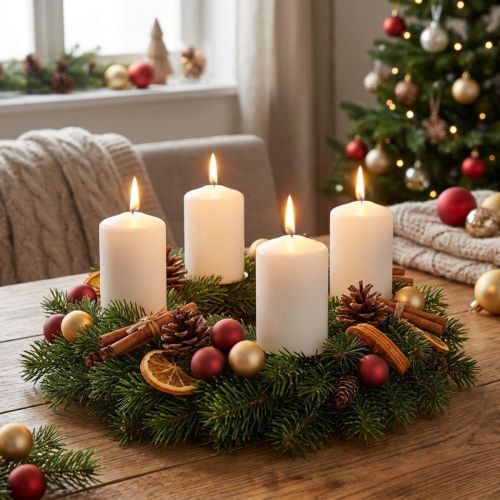 Pillar candles white Advent candles small candles 70/50mm 24 pcs | Floristik24.co.uk