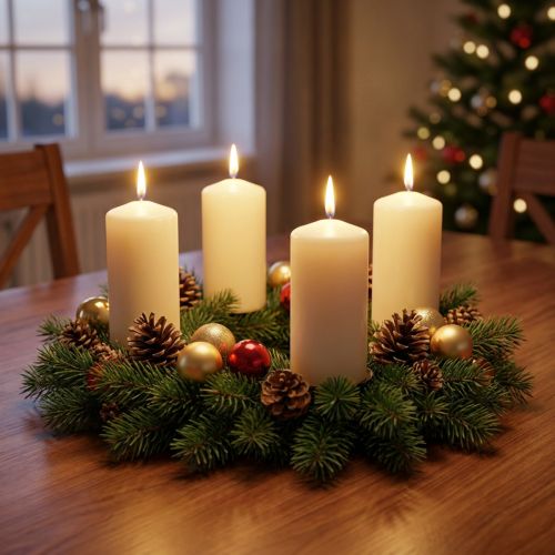 Pillar candles H100 Ø50cm Cream candles 12pcs | Floristik24.co.uk