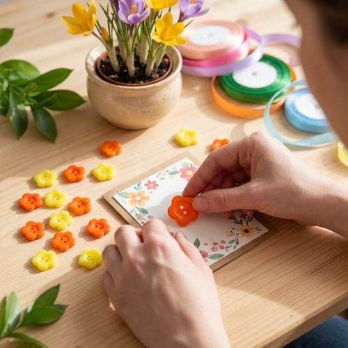 Decorative buttons Ø1.5cm colorful 200 pcs | Floristik24.co.uk