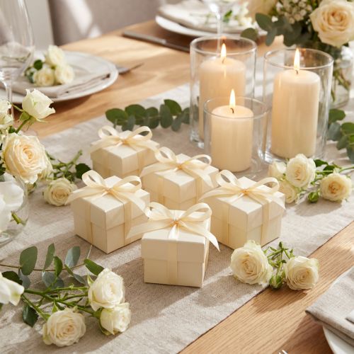 Gift ribbon cream decorative ribbon satin ribbon 6mm × 50m | Floristik24.co.uk