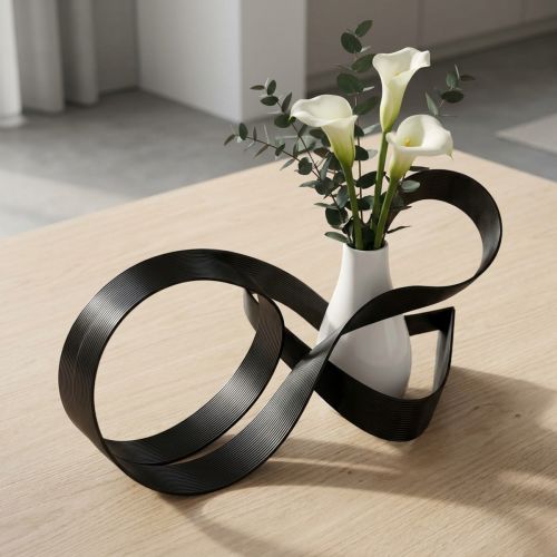 Aluminum flat wire, black, decorative craft wire, 5mm x 10m | Floristik24.co.uk