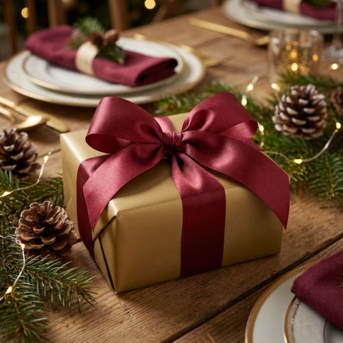 Gift ribbon decorative ribbon taffeta Bordeaux 40mm 50m | Floristik24.co.uk