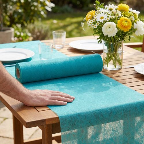 Table runner turquoise 23cm 25m | Floristik24.co.uk