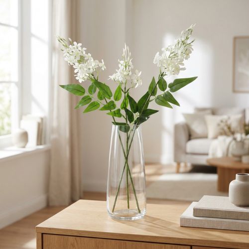Flowering branch Phlox artificial flowers white 78cm 3pcs | Floristik24.co.uk