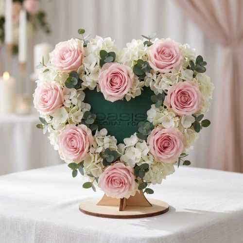 Floral foam 3D heart with foot floral foam green 30cm x 28cm | Floristik24.co.uk
