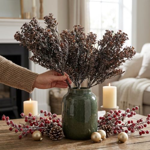 Artificial Plants Brown Autumn Decoration Winter Decoration Drylook 38cm 3 Pcs | Floristik24.co.uk