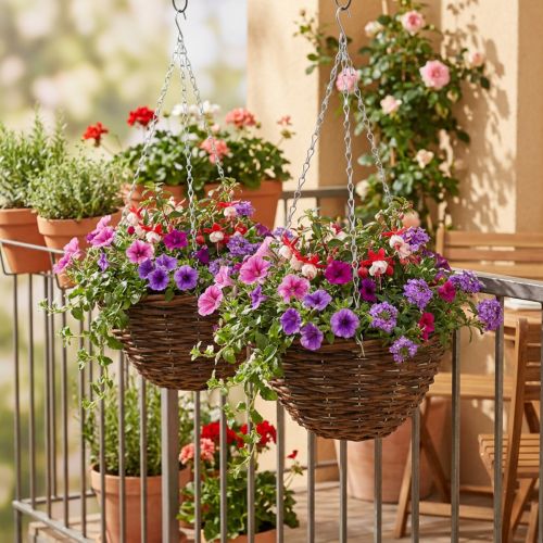 Hanging Basket Brown Hanging Basket Plant Basket Ø31cm 2pcs | Floristik24.co.uk