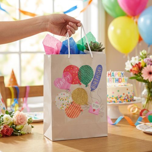 Gift bag “Happy Birthday” birthday bag paper 26×14×36cm 2pcs | Floristik24.co.uk