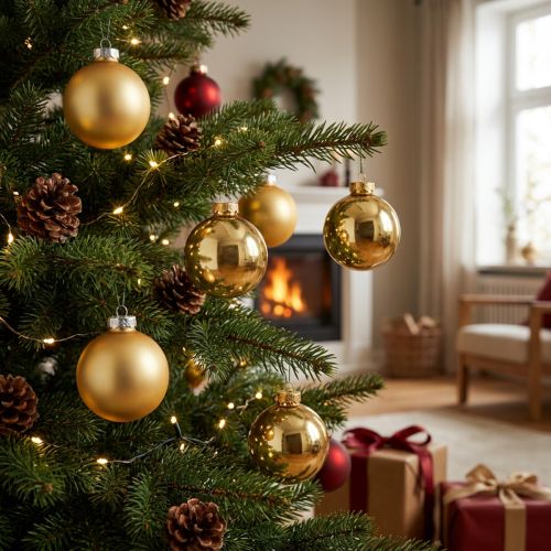 Christmas ball glass Ø6cm gold mix 24 pcs | Floristik24.co.uk