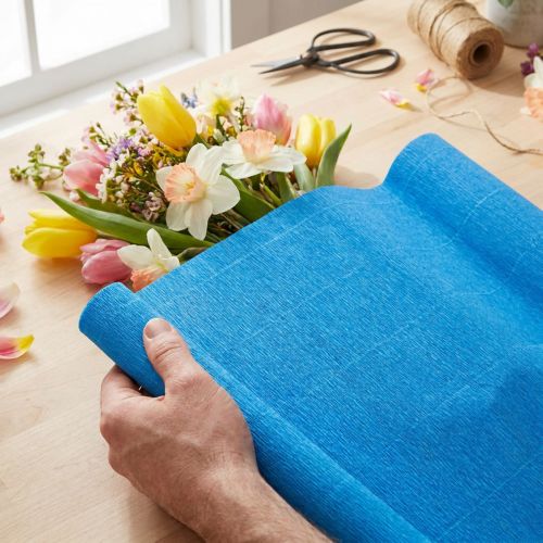 Product Florist crepe paper for floristry blue 50×250cm 5 pieces