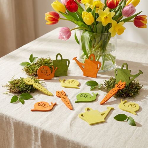 Scatter decoration made of wood with motifs colorful 4-6cm 72 pcs | Floristik24.co.uk