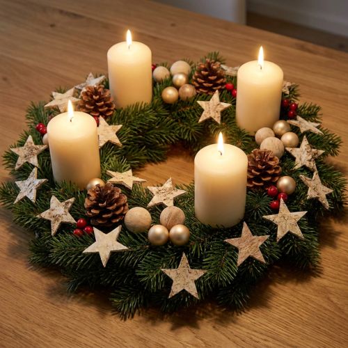 Birch stars 6cm 100 pcs | Floristik24.co.uk