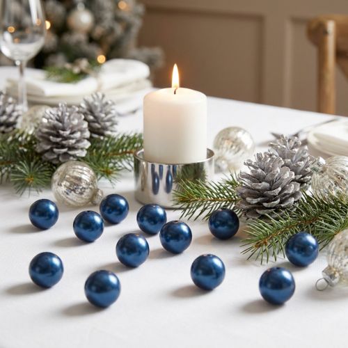 Decorative Beads Ø2cm Blue 12 pcs | Floristik24.co.uk