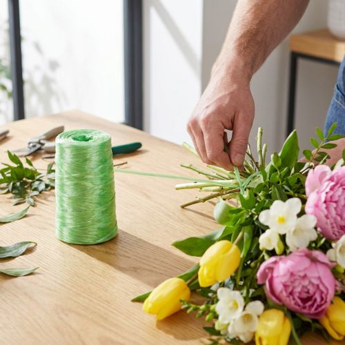 Product Binding Bast Green Light Green Artificial Bast Flower Bast W5mm L800m