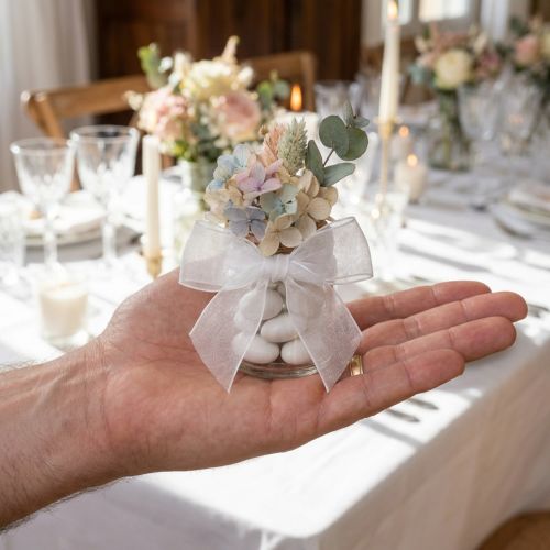 Organza ribbon gift ribbon white ribbon selvage 40mm 50m | Floristik24.co.uk