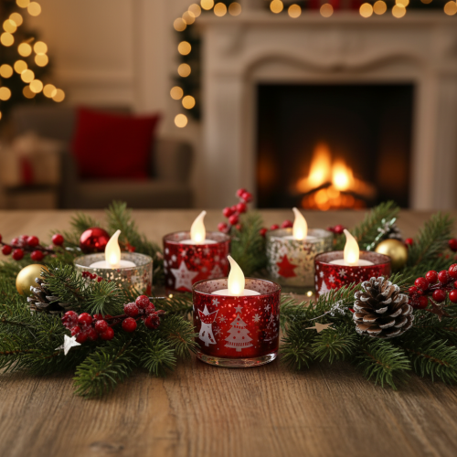 LED tea lights tea candles with remote control Ø3.5cm 6 pcs | Floristik24.co.uk