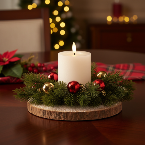 LED pillar candle, flickering, with timer, Ø7cm, 12cm | Floristik24.co.uk