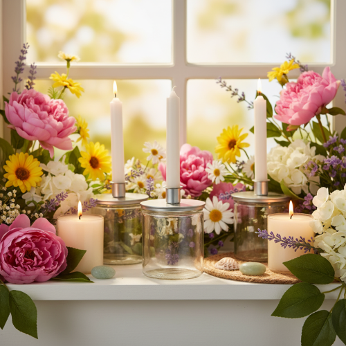 Transparent Glass Cylinder Vase 10cm Height, Set of 3 | Floristik24.co.uk