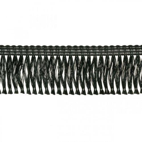 Floristik24 Fringe Ribbon, Cordonet Trim, Leonean Fringes Black W4cm L25m
