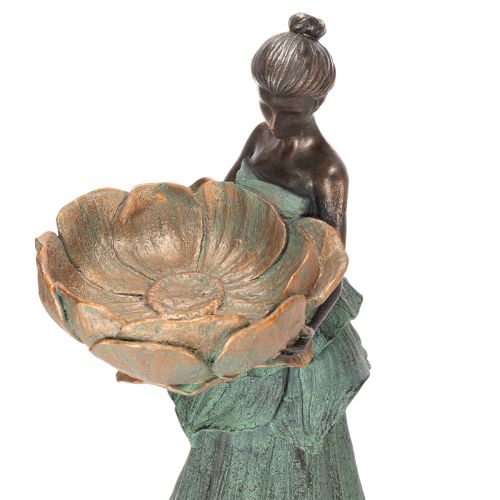 Product Female figure with flower bowl, decorative statue for aesthetic interior design and garden, 55cm