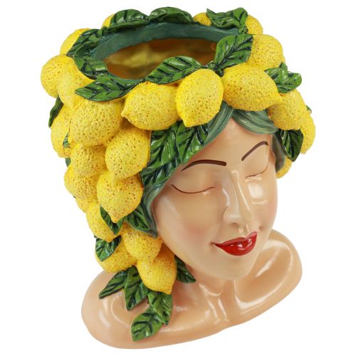 Product Woman bust plant pot lemon decoration Mediterranean H21.5cm