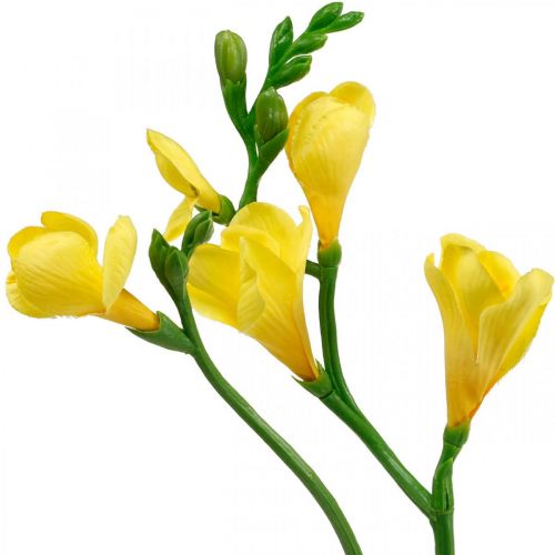 Product Freesias, artificial flowers, freesias in bunch yellow L64cm 6pcs