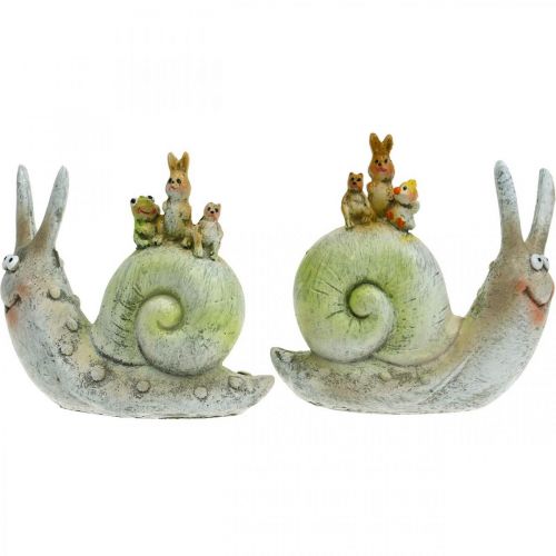 Floristik24 Friendly decorative snail with companions, spring, table decoration, domestic snail 2pcs
