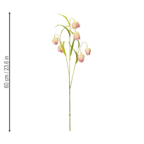 Product Artificial fritillary flower, delicate decoration for living spaces, 60cm, 3 pieces