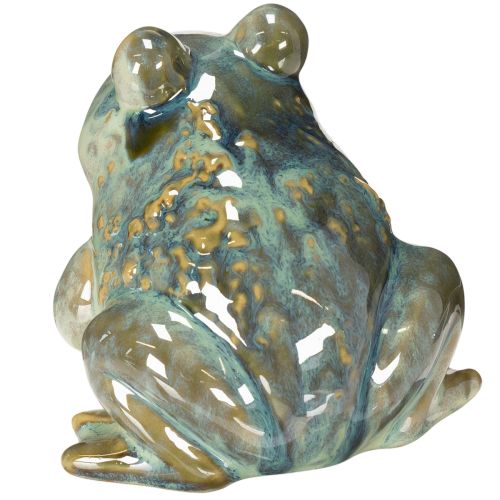 Product Frog figurine, summer decoration made of ceramic for home and balcony, 12cm, 3 pieces