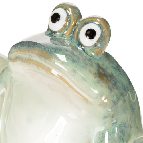 Product Ceramic frog decorative figurine, detailed design, charming gift idea, 13cm