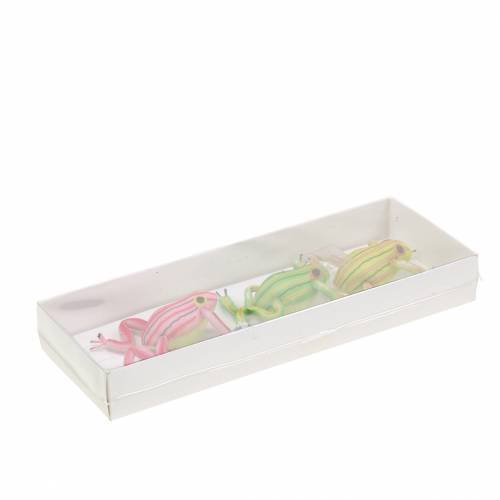 Product Decorative frogs sorted with wire 7cm 3pcs