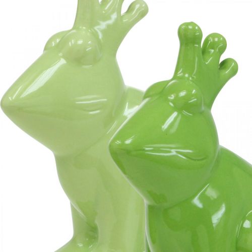 Product Decorative frog ceramic, frog prince couple summer decoration 13×8×16cm 2pcs