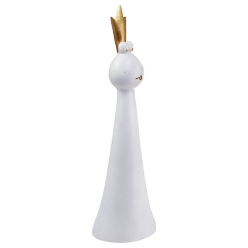 Product Frog Prince Decoration Frog Decoration Figure White Gold H30,5cm