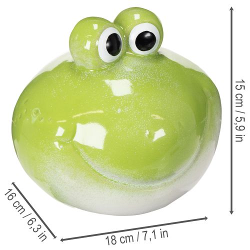 Product Frog decorative figure, cute ceramic figurine for living room table decoration, 18cm