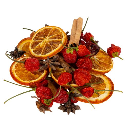 Floristik24 Dried orange slice decoration set with cinnamon and stars for festive table decoration 70g