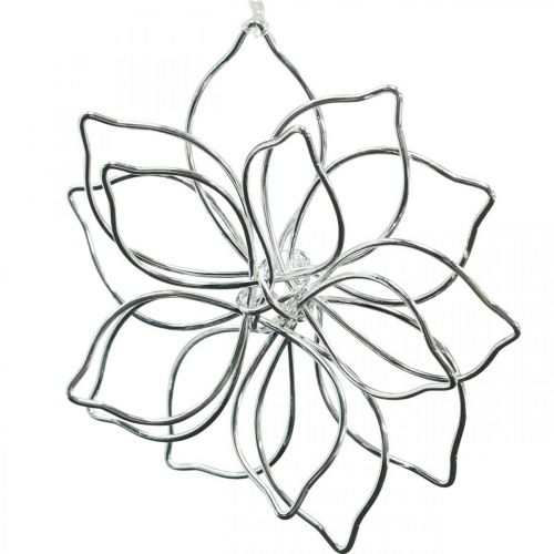 Product Spring decoration, flower made of wire, metal flower, wedding decoration, deco pendant summer 6pcs