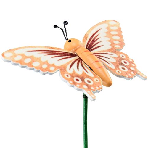 Floristik24 Flower stick wooden decorative butterflies on stick 23cm 16 pcs
