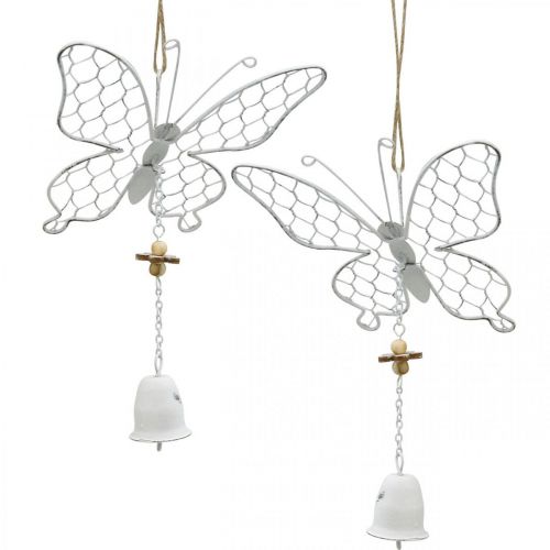 Floristik24 Spring decoration, metal butterflies, Easter, decoration pendant butterfly 2pcs