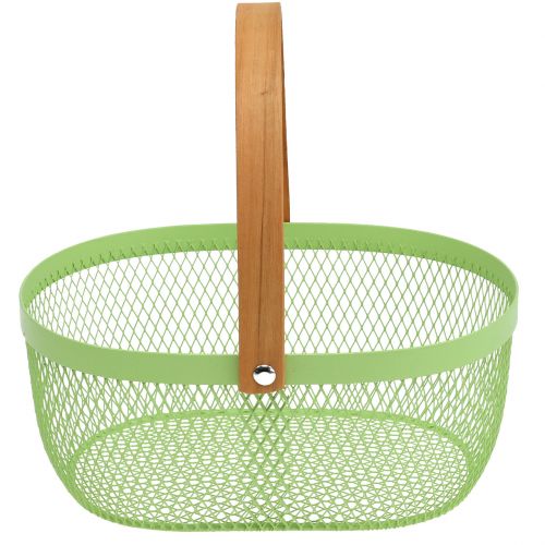 Product Spring basket made of metal green 23.5cm x 18cm x 10cm