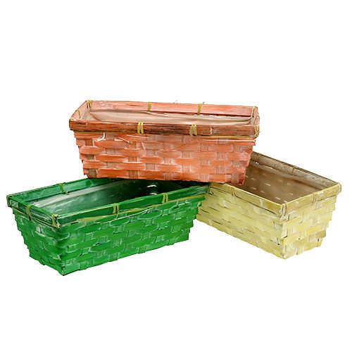 Floristik24 Spring basket 25x13x9cm orange, yellow, green 6pcs